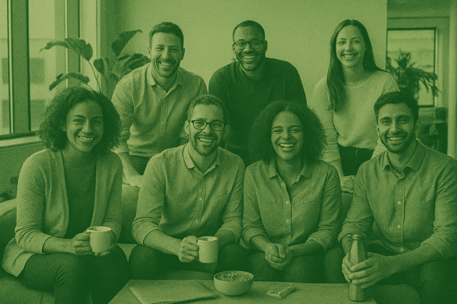 Corporate team meeting about employee benefits